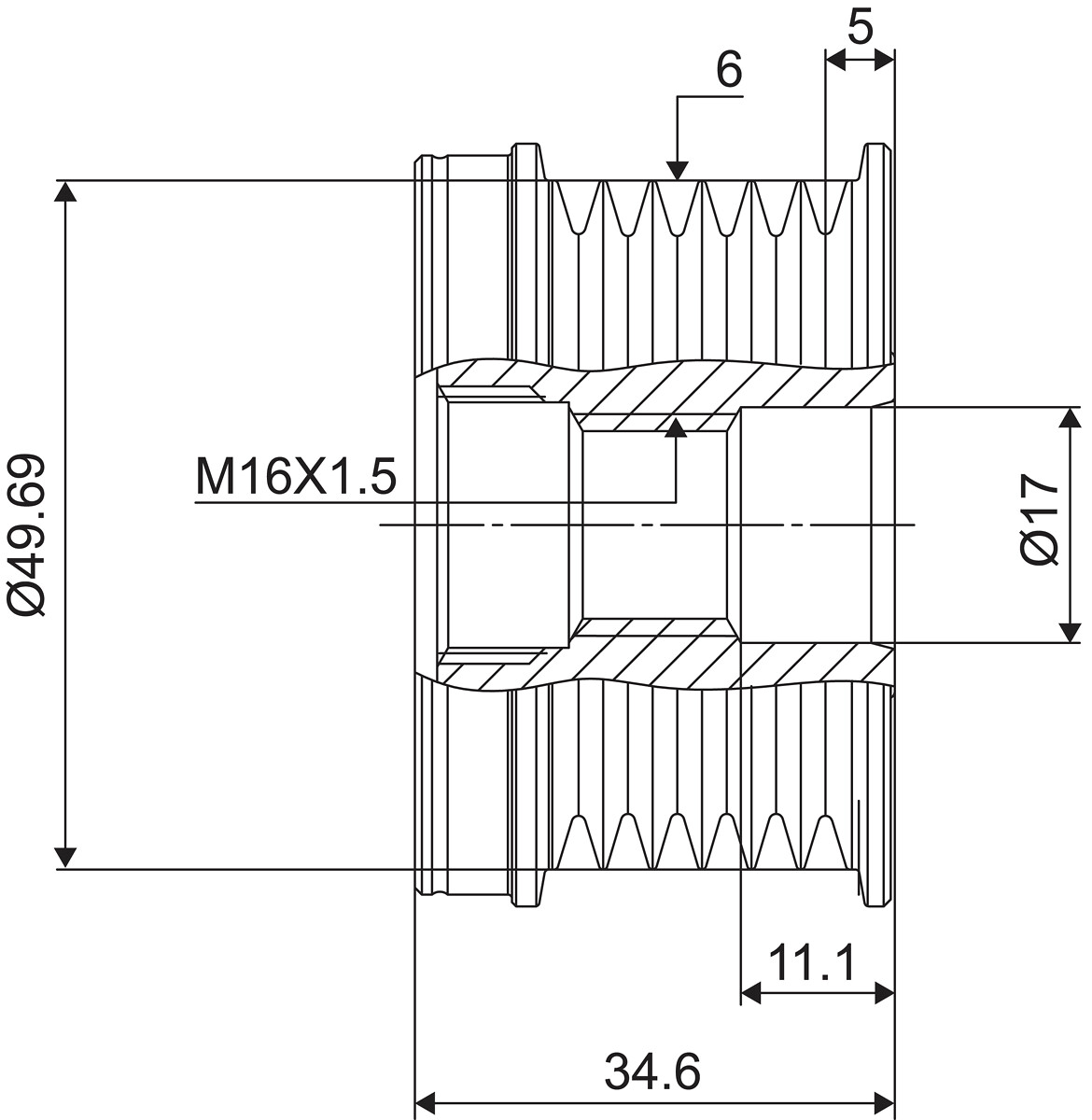 DISPOSITIVO RUOTA LIBERA ALTERNATORE